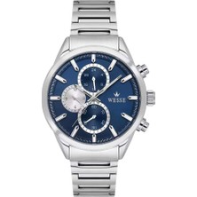 Wesse WWG211602 Quartz Çelik Gri Lacivert Kadran 43 mm Erkek Kol Saati