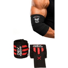 DEX SUPPORTS Wrist Wraps Spor Bileklik + Elbow Wraps Spor Dirseklik 2'li Paket