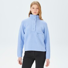 Peak Performance Fleece Snap Kadın Mavi Outdoor POLAR.30166