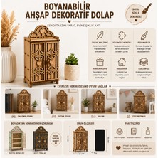 Algwood Minyatür Dolap Maketi 14 Parça Mdf Ahşap 3D Puzzle Dekoratif Maket