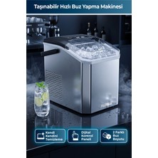 Fineblue Taşınabilir Hızlı Buz Yapma Makinesi 230V, 12 kg Kapasiteli Boyut Ayarlı Buz Makinesi