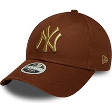 New Era 60915780 Wmns Metallıc Logo 9forty Kahverengi Logo Baskılı Kadın Şapka