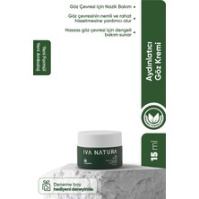Iva Natura  Organik Göz Çevresi Kremi Çoklu Bitkisel Aktifler & Hyaluronik Asit – Canlandırıcı Bakım – 15 ml
