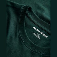 Jack & Jones Erkek Gögüs Baskili Relaxed Fit Bisiklet Yaka Tisört - Abbo