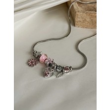 Dore Collection Pembe Charmlı Kolye
