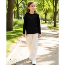 Fasıla Giyim Siyah Unisex Çocuk Basic Uzun Kollu Tişört - 12 Yaş