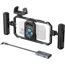 Smallrig 5276 Hepsi Bir Arada Termal Canlı Yayın ve Video Çekim El Tipi Telefon Kafesi Kiti