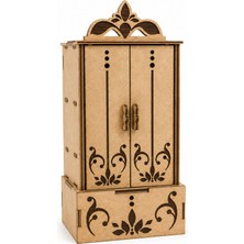 Algwood Minyatür Dolap Maketi 19 Parça Mdf Ahşap 3D Puzzle Dekoratif Maket
