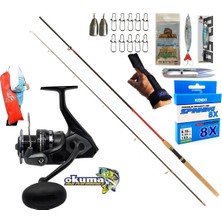 Okuma Wave Power 3000 270CM 10-35GR Red Zoom Spin Olta Takımı Seti