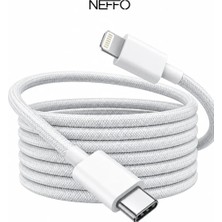 Neffo iPhone Uyumlu Usb-C To Lightning Hızlı Şarj Aleti Kablosu Apple iPhone 11 12 13 14 Pro Max Plus Tüm Seriler