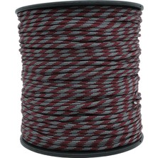 Mg Ropes Bileklik,outdoor 4 mm Paracord Ip No:98 30 Metre Bordo Gri Desenli