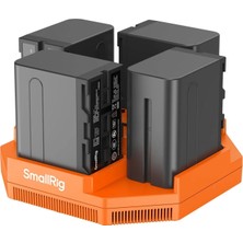 Smallrig 4834 NP-F970 4 Kanallı Kamera Pil Şarj Cihazı ve 4 Pil Takımı
