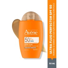 Avene Ultra Fluid Perfector SPF50+ Ton Eşitleyici Renkli Güneş Kremi Normal ve Karma Ciltler İçin 50 ml