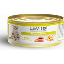 Lavital Somonlu ve Zerdeçallı Yavru Kedi Konservesi 85GR x 12 Adet