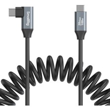 Smallrig 4792 Usb-C (Düz) - Usb-C (Açılı) Sarmal Veri Kablosu