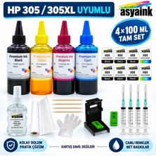 Asyaink Hp Deskjet 4275E 305 / 305XL Uyumlu Kartuş Dolum Seti 4X100 ml
