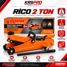 Rico 2 Ton Profesyonel Arabalı Servis Krikosu