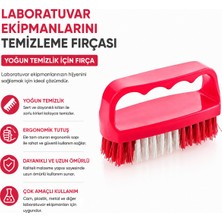 Labolist Laboratuvar Ekipmanlarını Temizleme Fırçası - Yoğun Temizlik Için Fırça - Kırmızı