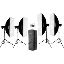 Godox DP800 Iıı V / DP400 Iıı V 4'lü Paraflaş Kit (Led Model Lambalı)