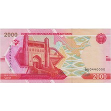 Banknoting Özbekistan 2000 Som 2021 Güzel Seri Nolu 0440000 Çil(-)