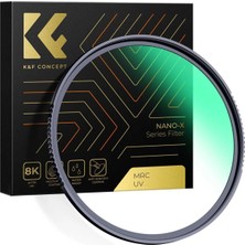 K&f Concept 77MM Nano-X Mc-Uv 28 Çok Katmanlı Kaplamaya Sahip  Koruma Filtresi 8k Ultra Hd