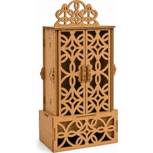 Algwood Minyatür Dolap Maketi 19 Parça Mdf Ahşap 3D Puzzle Dekoratif Maket