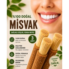 GÜLİSTANHAC Premium Misvak (3 Adet) – Geleneksel Ağız ve Diş Bakımı Için Doğal Temizleme Çubuğu