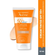 Avene Cream SPF 50+ Kuru Ciltler için Renkli Güneş Kremi Yüksek Koruma ve Nemlendirici Etkili 50 ml