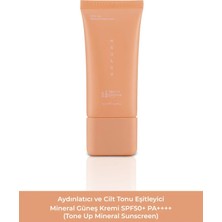 Sopure Tone Up Güneş Kremi-Cilt Tonu Eşitleyici, Pembe Tonlu, Aydınlatıcı %100 Mineral Filtreli, Alkolsüz ve Parfümsüz, Göz Yakmayan Güneş Koruyucu SPF50+ PA++++ 50 ML