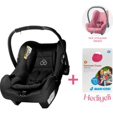 Connect Trn Bebek Oto Koltuğu Black Grup 0+ | Maxi-Cabriofix Yazlık Havlu Kılıf Hediye Pembe
