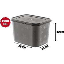 Astera 1400 ml No Frost Silikon Kapaklı Derin Dondurucu Saklama Kabı