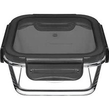 Astera Paşabahçe Lock&lock Plastik Saklama Kabı 355 cc - Gri Kapaklı