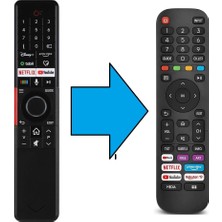 Herz Vestel Smart LED Tv Kumandası-Resimde Sağdaki Gönderilir