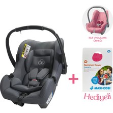 Connect Trn Bebek Oto Koltuğu Grey Grup 0+ | Maxi-Cabriofix Yazlık Havlu Kılıf Hediye Pembe