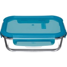 Astera Paşabahçe Lock&lock Plastik Saklama Kabı 640 cc - Turkuaz Kapaklı