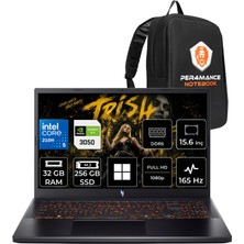 Acer Nitro V 15 Intel Core 5 210H Rtx 3050 6gb 65W 32GB Ram 256GB SSD 15.6" Full Hd (1920X1080) 165Hz WIN11 Home NH.QUBEY.001P319 Gaming Laptop + Per4 Çanta