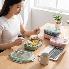Astera 800 ml 2 Bölmeli Paslanmaz Çelik Kilitli Yemek Kabı Lunch Box