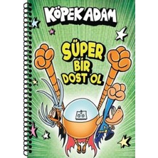 Akademi Çocuk Köpek Adam Kareli Defter Süper Bir Dost Ol
