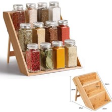 Astera Bambu 3 Katlı Katlanabilir Çekmece Içi Baharat Standı Organizer