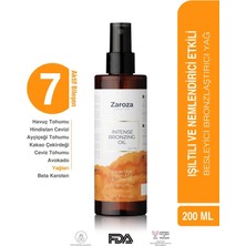 Zaroza Bronzlaştırıcı Yağ Havuç Hindistan Cevizi Kakao Yağı 200 ml