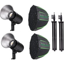Patona 4275 LED 80W Rgb Hızlı Kurulum  60CM Octagon Softbox Fotoğraf ve Video Işığı Çiftli Kit