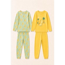 Aden Kids Çocuk Pijama Takımı – Pamuklu Likralı ve Interlok Penye Kumaş – 2-10 Yaş