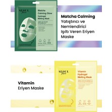 Dermal Seoul Face Matcha Yatıştırıcı Işıltı Veren Eriyen Glow Hidrojel Maske ve Vitamin Eriyen Maske