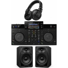 AlphaTheta XDJ-AN All-in-One Standalone DJ Kontrol Cihazı - DM-50D Referans Monitör Hoparlör - HDJ-X5-K Dj Kulaklık