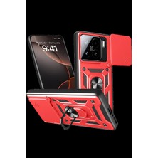 Dorasan Xiaomi Mi 15 Kılıf Pars Lens Yüzüklü Silikon - Kırmızı