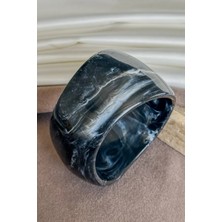 Dore Collection Premium Ithal Siyah Beyaz Mermer Desenli Bangle Bilezik Pinterest Model Kelepçe