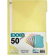 Exxo DOS-TTRP105 Pp Pastel Telli Dosya A4/800 Vanilya 50LI Paket