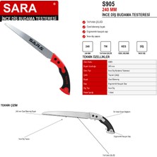 Sara S905 240 mm Ince Diş Budama Testeresi