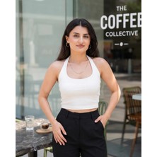 Cherie Style Kadın Halter Yaka Esnek Crop Atlet Bralet