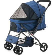 Justie Pet 76X52X95 cm Lacivert Kedi & Köpek Arabası Hafif ve Dayanıklı Tasarımla 20 Kg Kapasite